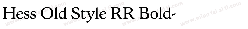 Hess Old Style RR Bold字体转换